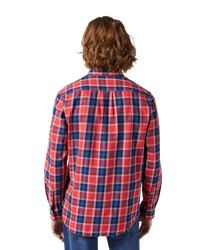 The Wrangler Mens Pocket Shirt in Red Indigo