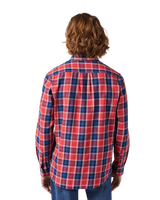 The Wrangler Mens Pocket Shirt in Red Indigo