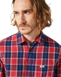 The Wrangler Mens Pocket Shirt in Red Indigo