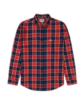 The Wrangler Mens Pocket Shirt in Red Indigo