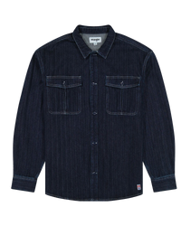 The Wrangler Mens Casey Jones Utility Shirt in Medium Indigo