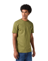 The Wrangler Mens Sign Off T-Shirt in Dusty Olive