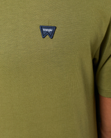 The Wrangler Mens Sign Off T-Shirt in Dusty Olive