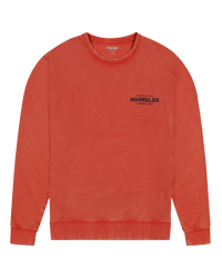 The Wrangler Mens Graphic Sweatshirt in Burnt Sienna