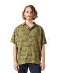 The Wrangler Mens Resort Shirt in Olive Scenic