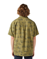 The Wrangler Mens Resort Shirt in Olive Scenic