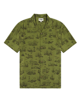 The Wrangler Mens Resort Shirt in Olive Scenic