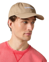 The Wrangler Mens Washed Logo Cap in Saddle