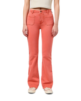 The Wrangler Womens Flare Trousers in Burnt Sienna