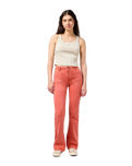 The Wrangler Womens Flare Trousers in Burnt Sienna