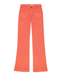 The Wrangler Womens Flare Trousers in Burnt Sienna