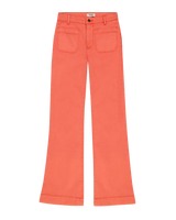 The Wrangler Womens Flare Trousers in Burnt Sienna