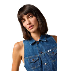 The Wrangler Womens Racer Back Cat Suit in Indigo Wranch