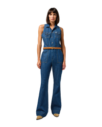 The Wrangler Womens Racer Back Cat Suit in Indigo Wranch