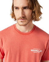 The Wrangler Mens Graphic T-Shirt in Burnt Sienna