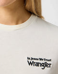 The Wrangler Womens Graphic T-Shirt in Vintage White | Available at Anns Cottage