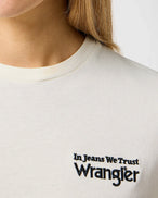 The Wrangler Womens Graphic T-Shirt in Vintage White | Available at Anns Cottage