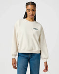 The Wrangler Womens Oversized Sweatshirt in Vintage White