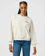 The Wrangler Womens Oversized Sweatshirt in Vintage White