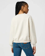 The Wrangler Womens Oversized Sweatshirt in Vintage White