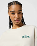 The Wrangler Womens Oversized Sweatshirt in Vintage White