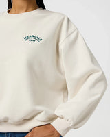 The Wrangler Womens Oversized Sweatshirt in Vintage White