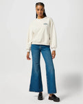 The Wrangler Womens Oversized Sweatshirt in Vintage White