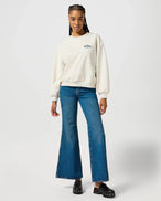 The Wrangler Womens Oversized Sweatshirt in Vintage White