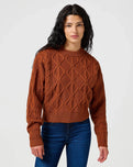 Cable Knit Jumper in Gingerbread