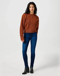 Cable Knit Jumper in Gingerbread