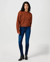 Cable Knit Jumper in Gingerbread