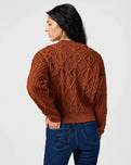 Cable Knit Jumper in Gingerbread