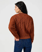 Cable Knit Jumper in Gingerbread