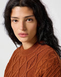 Cable Knit Jumper in Gingerbread