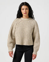 Puff Sleeve Jumper in Oatmeal