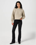 Puff Sleeve Jumper in Oatmeal