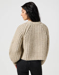 Puff Sleeve Jumper in Oatmeal