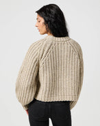 Puff Sleeve Jumper in Oatmeal