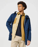 The Wrangler Mens Casey Colourblock Shirt in Monks Robe