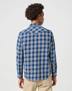 Western Indigo Shirt in Dark Wash