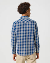 Western Indigo Shirt in Dark Wash