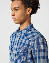 Western Indigo Shirt in Dark Wash