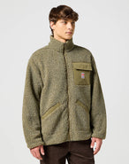 Casey Shearling Fleece Jacket in Ivy Green