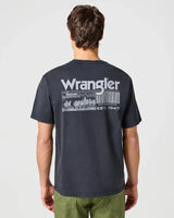 The Wrangler Mens Graphic Tee in Faded Black