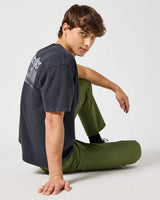 The Wrangler Mens Graphic Tee in Faded Black