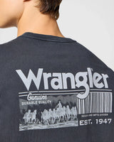 The Wrangler Mens Graphic Tee in Faded Black