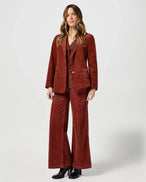 The Wrangler Womens Wide Trousers in Madder Nrown