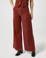 The Wrangler Womens Wide Trousers in Madder Nrown