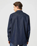 The Wrangler Mens Blue Bell 2 Pocket Shirt in Rinse