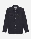 The Wrangler Mens Blue Bell 2 Pocket Shirt in Rinse